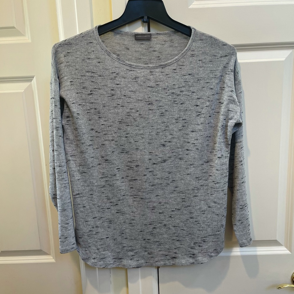 Vince Camuto Gray Long Sleeve Top